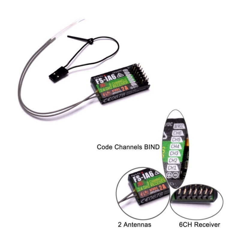 Flysky FS-IA6 レシーバー 6CH デュアルアン - Drone Racing Receiver のレビューと価格