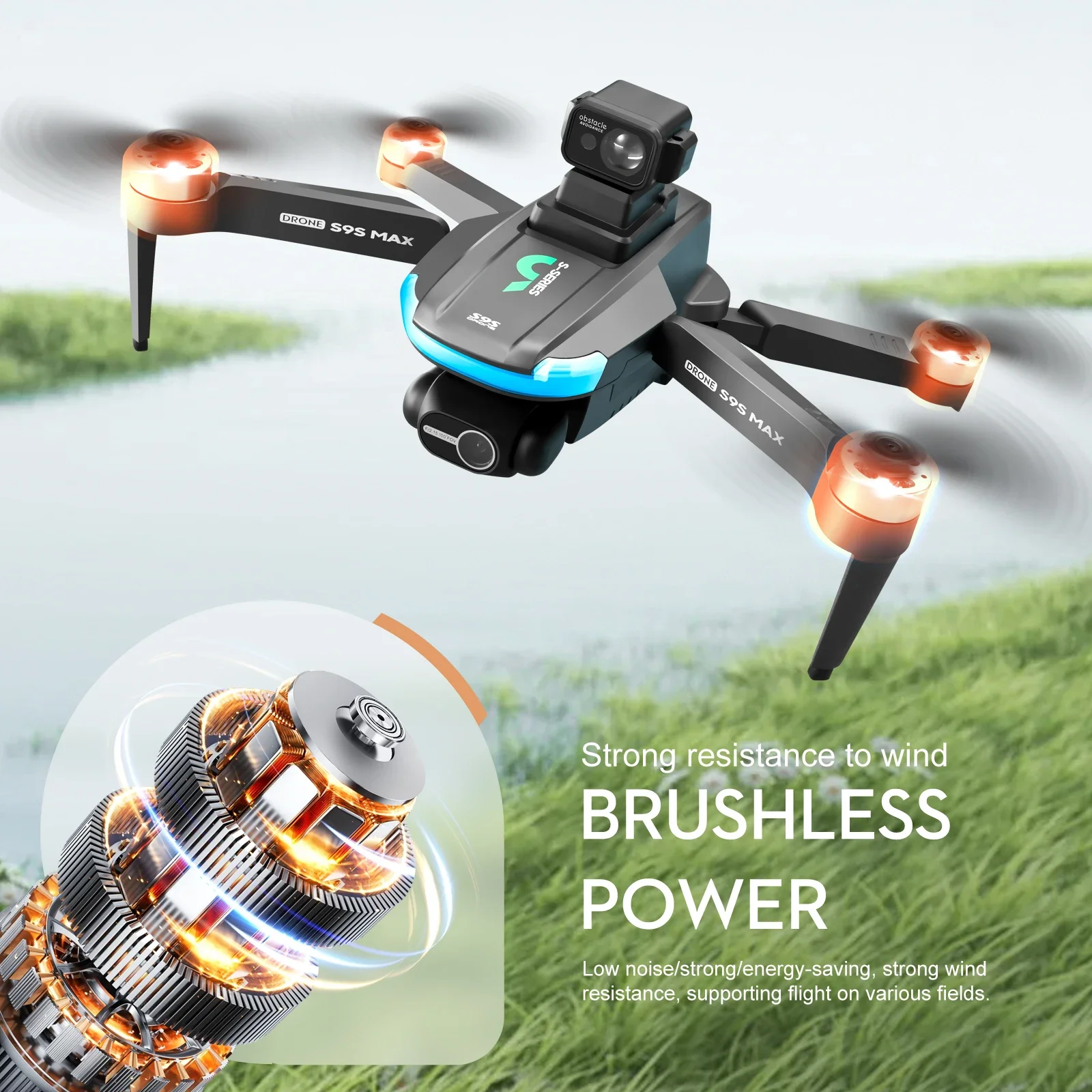 新しい S9S MAX ミニドローン 4K 2 軸 PTZ  - Drone Racing Camera のレビューと価格